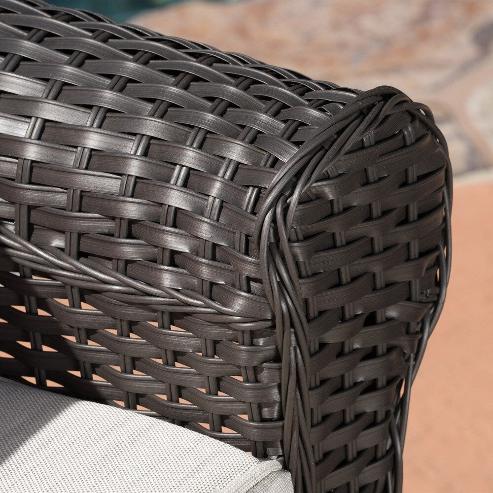 Amaya Outdoor Wicker Swivel Rocking Chair with Cushion by Christopher Knight Home