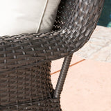 Amaya Outdoor Wicker Swivel Rocking Chair with Cushion by Christopher Knight Home