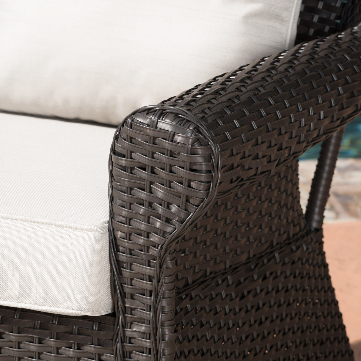 Amaya Outdoor Wicker Cushioned Swivel Rocking Chair by Christopher Knight Home
