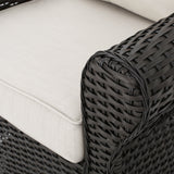 Amaya Outdoor Wicker Cushioned Swivel Rocking Chair by Christopher Knight Home