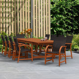 Amazonia Allyson 11pc FSC Certified Wood Outdoor Patio Dining Set - 11 Piece