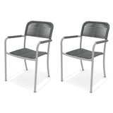 Amazonia Curry 2pc or 4pc Aluminum & Rope Outdoor Patio Dining Chairs