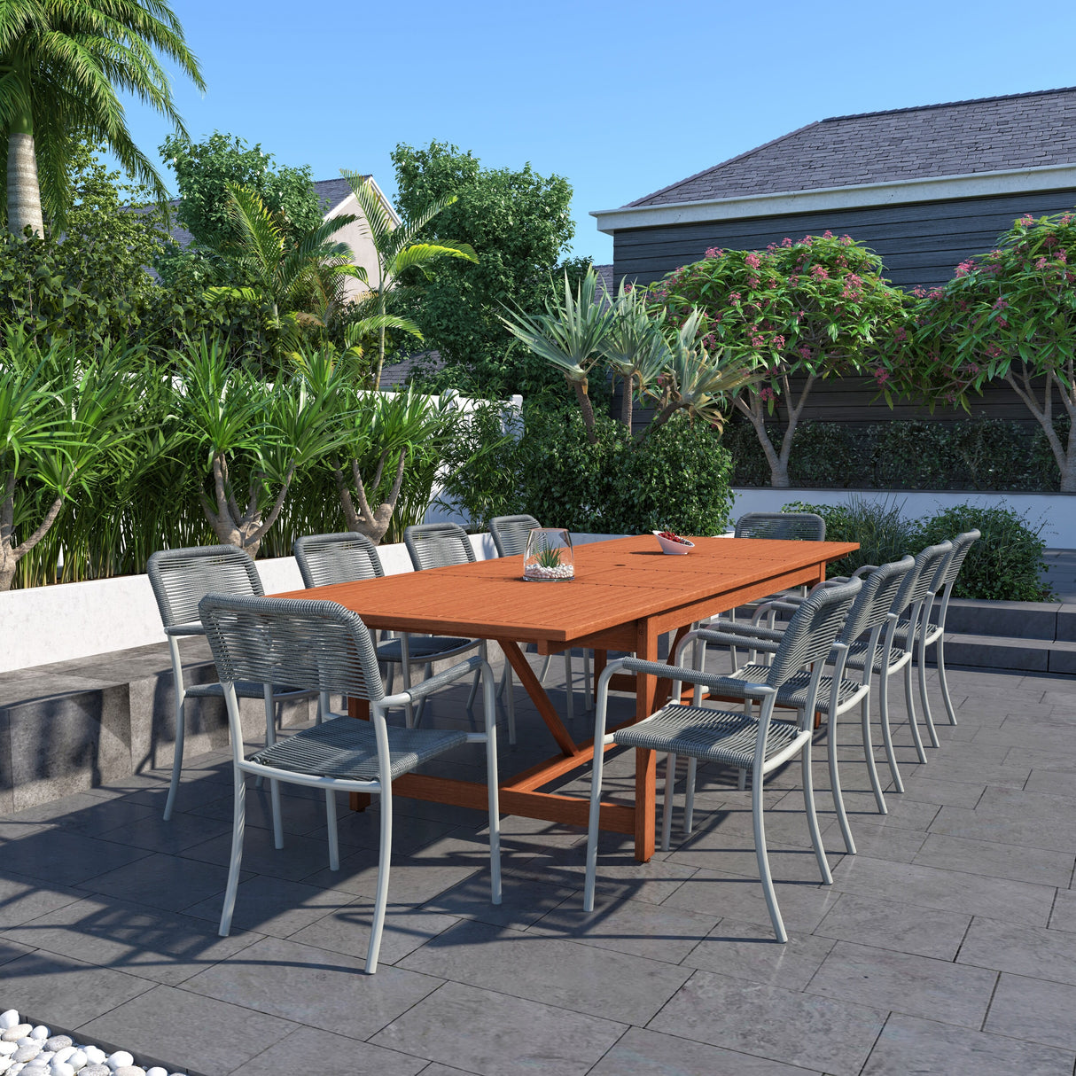 Amazonia Curry 2pc or 4pc Aluminum & Rope Outdoor Patio Dining Chairs