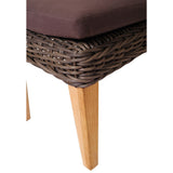 Amazonia Singapore 2-Piece Teak Wicker Stackable Armchair Set Patio Furniture