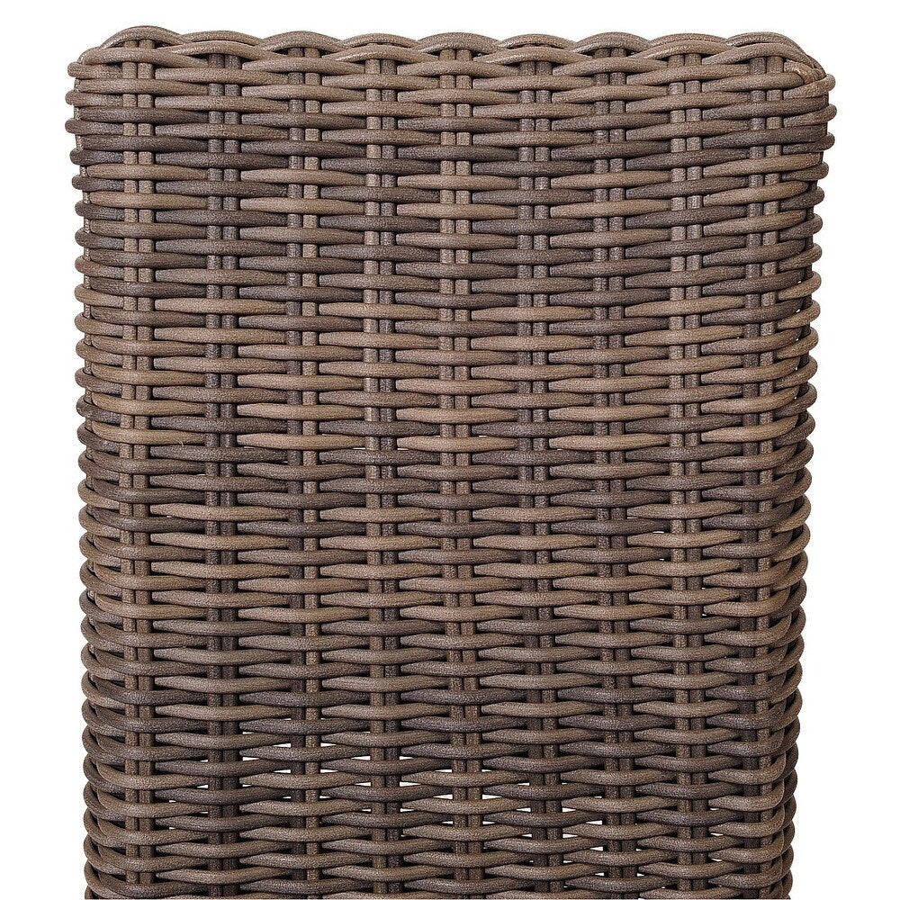Amazonia Singapore 2-Piece Teak Wicker Stackable Armchair Set Patio Furniture