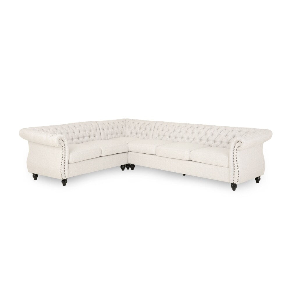 Amberside Fabric 6-seat Chesterfield Sectional Set by Christopher Knight Home