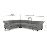 Amberside Fabric 6-seat Chesterfield Sectional Set by Christopher Knight Home