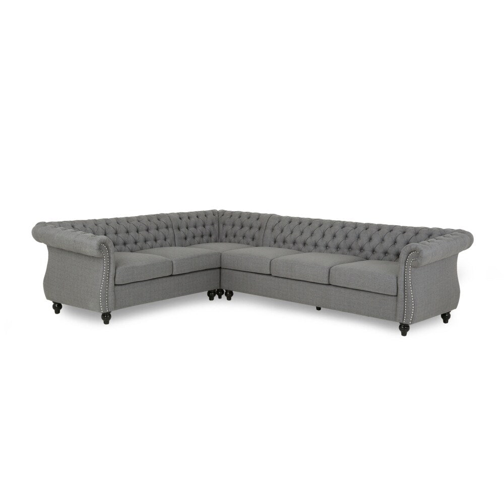 Amberside Fabric 6-seat Chesterfield Sectional Set by Christopher Knight Home