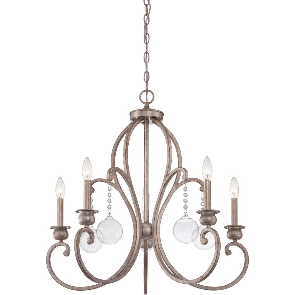 Ambrose Vintage 5-light Gold Chandelier