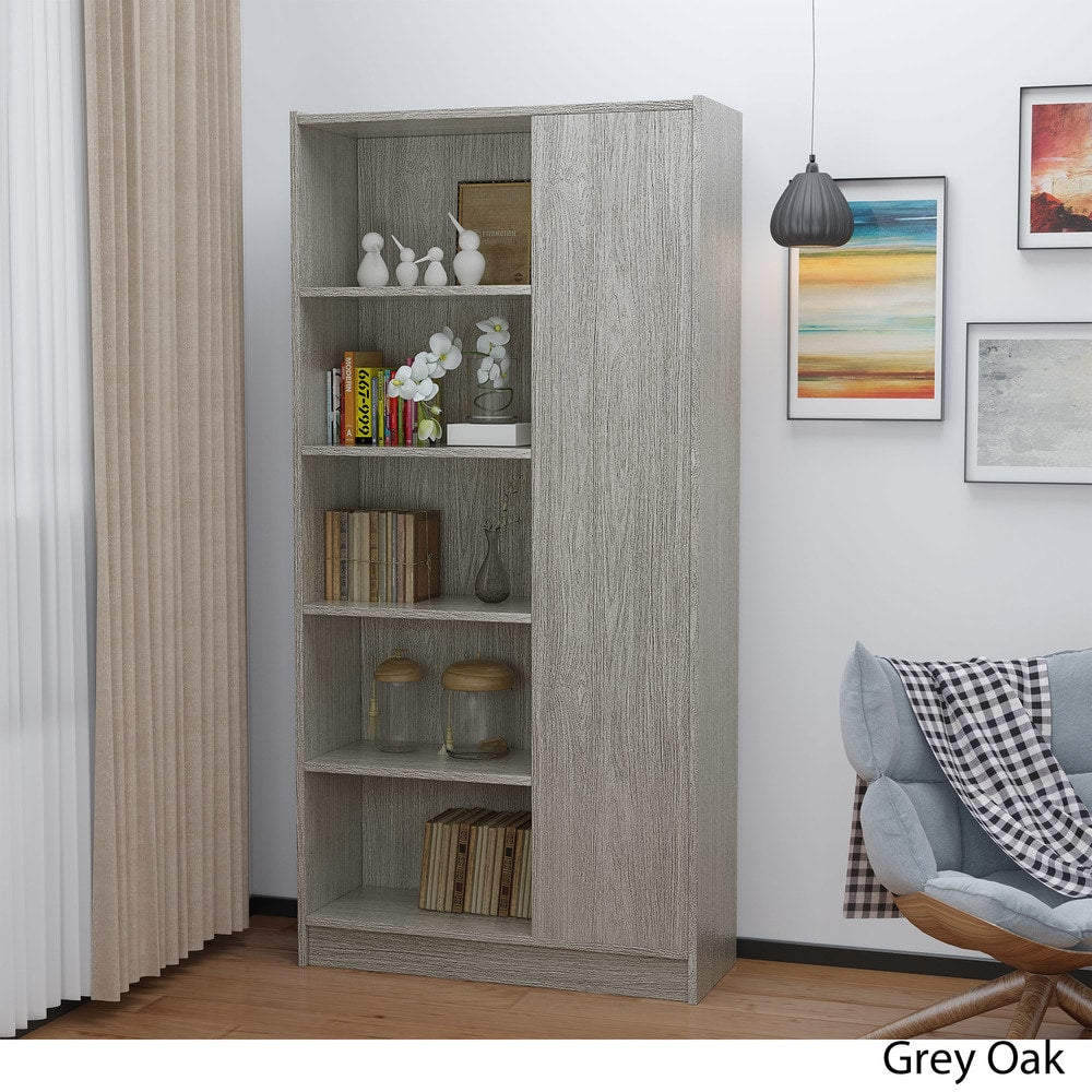 Amelia Mid-century 5-shelf Wood Cabinet by Christopher Knight Home