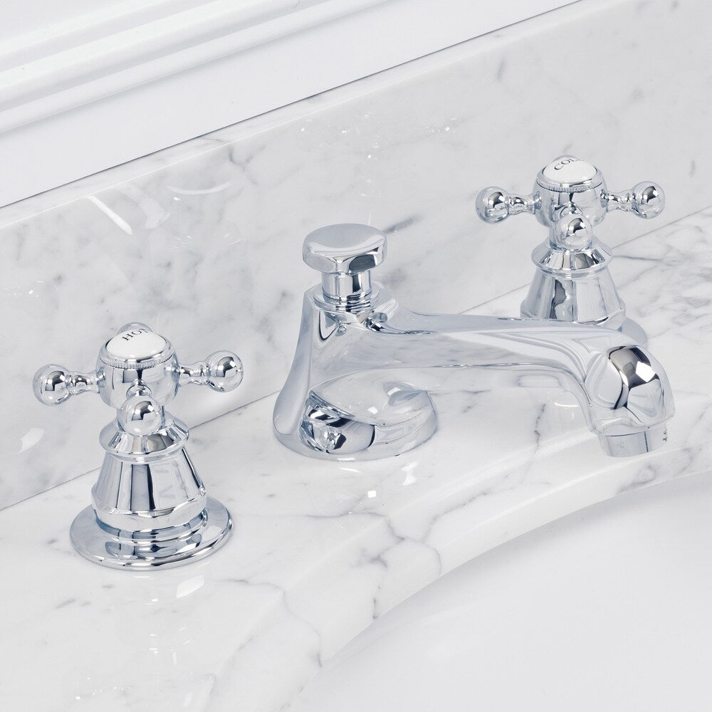 American 20th Century Classic Widespread Lavatory F2-0009 Faucets with Pop-Up Drain in Chrome Finish