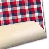 American Art Decor Red, White, and Blue Plaid Vinyl Floor Mat