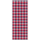 American Art Decor Red, White, and Blue Plaid Vinyl Floor Mat