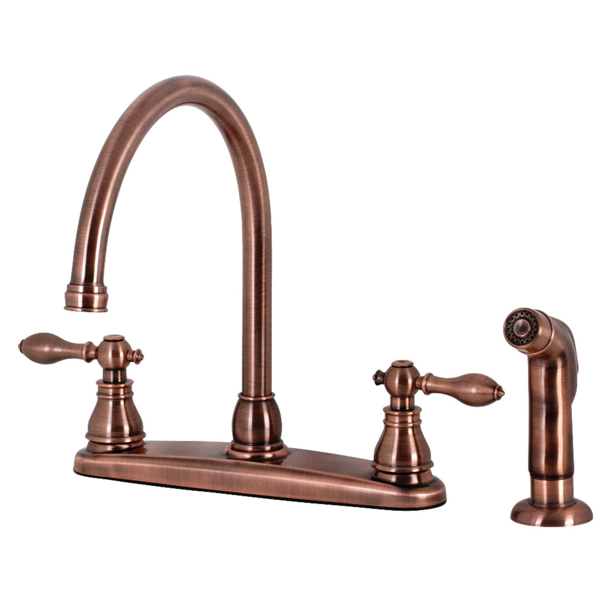 Kingston Brass American Classic 8 in. Centerset Kitchen Faucet with Side Sprayer