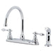 Kingston Brass American Classic 8 in. Centerset Kitchen Faucet with Side Sprayer