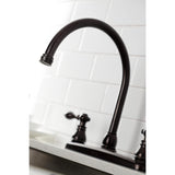 Kingston Brass American Classic 8 in. Centerset Kitchen Faucet with Side Sprayer