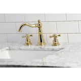 Kingston Brass American Classic Two-Handle 3-Hole Deck Mount Widespread Bathroom Faucet