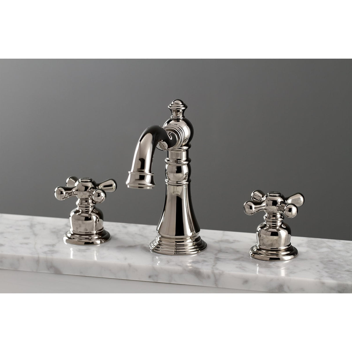 Kingston Brass American Classic Two-Handle 3-Hole Deck Mount Widespread Bathroom Faucet