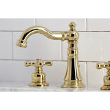 Kingston Brass American Classic Two-Handle 3-Hole Deck Mount Widespread Bathroom Faucet