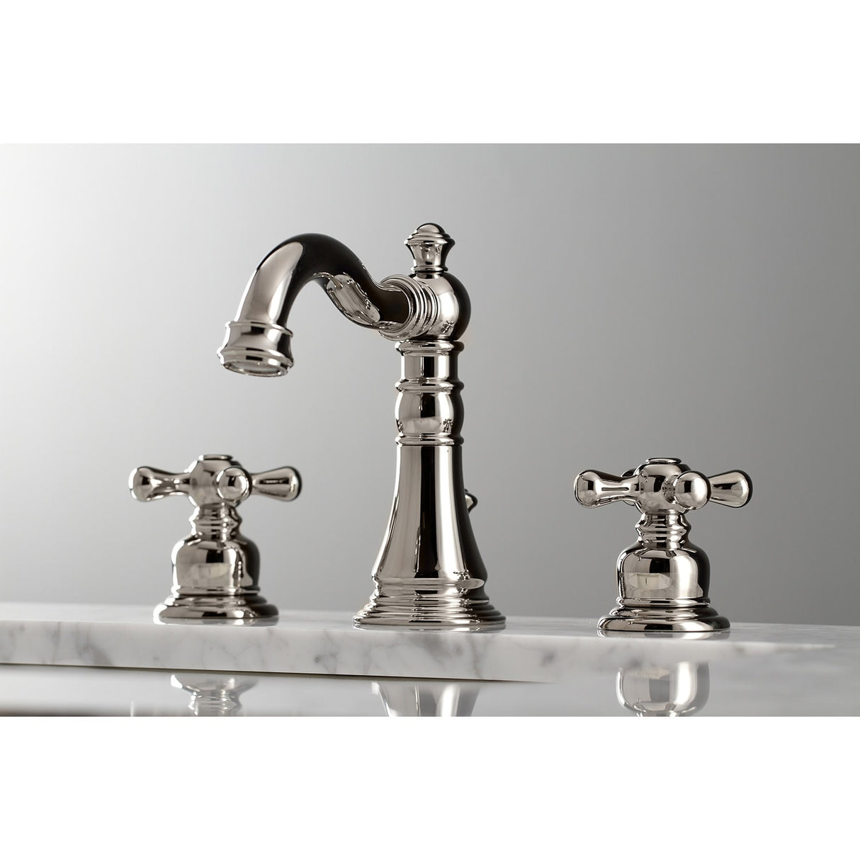 Kingston Brass American Classic Two-Handle 3-Hole Deck Mount Widespread Bathroom Faucet