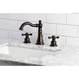 Kingston Brass American Classic Two-Handle 3-Hole Deck Mount Widespread Bathroom Faucet