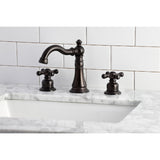 Kingston Brass American Classic Two-Handle 3-Hole Deck Mount Widespread Bathroom Faucet