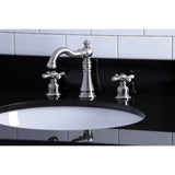 Kingston Brass American Classic Two-Handle 3-Hole Deck Mount Widespread Bathroom Faucet