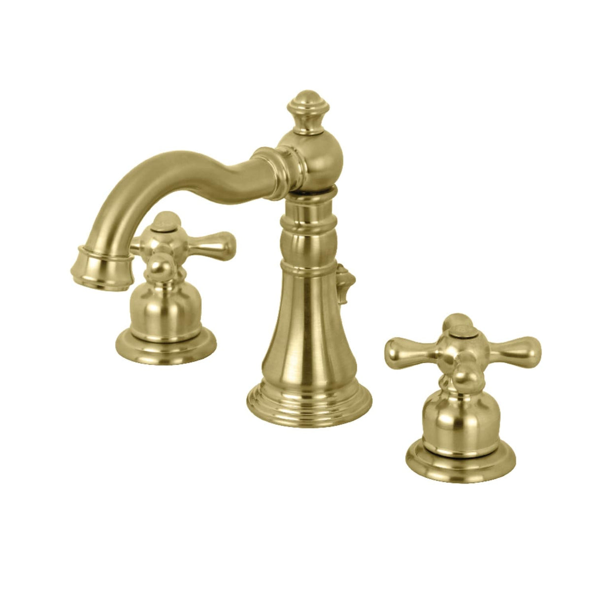 Kingston Brass American Classic Two-Handle 3-Hole Deck Mount Widespread Bathroom Faucet
