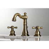 Kingston Brass American Classic Two-Handle 3-Hole Deck Mount Widespread Bathroom Faucet
