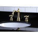 Kingston Brass American Classic Two-Handle 3-Hole Deck Mount Widespread Bathroom Faucet