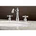 Kingston Brass American Classic Two-Handle 3-Hole Deck Mount Widespread Bathroom Faucet