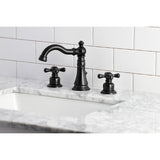 Kingston Brass American Classic Two-Handle 3-Hole Deck Mount Widespread Bathroom Faucet