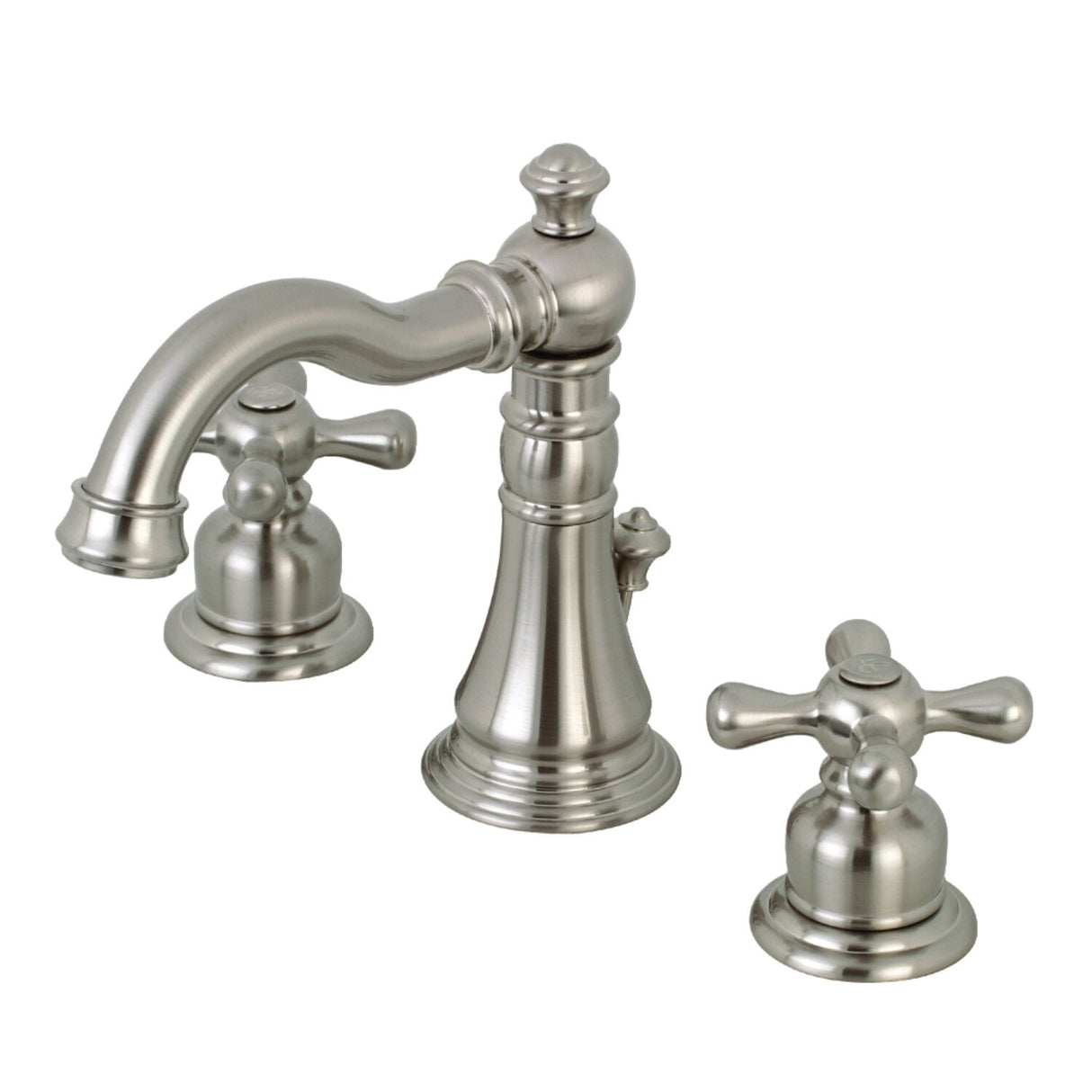 Kingston Brass American Classic Two-Handle 3-Hole Deck Mount Widespread Bathroom Faucet