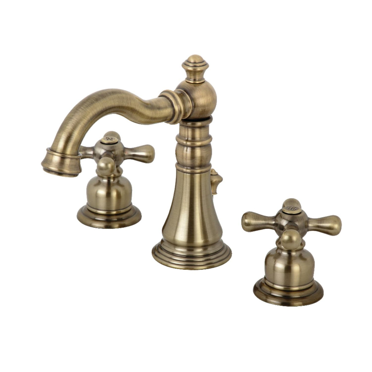 Kingston Brass American Classic Two-Handle 3-Hole Deck Mount Widespread Bathroom Faucet