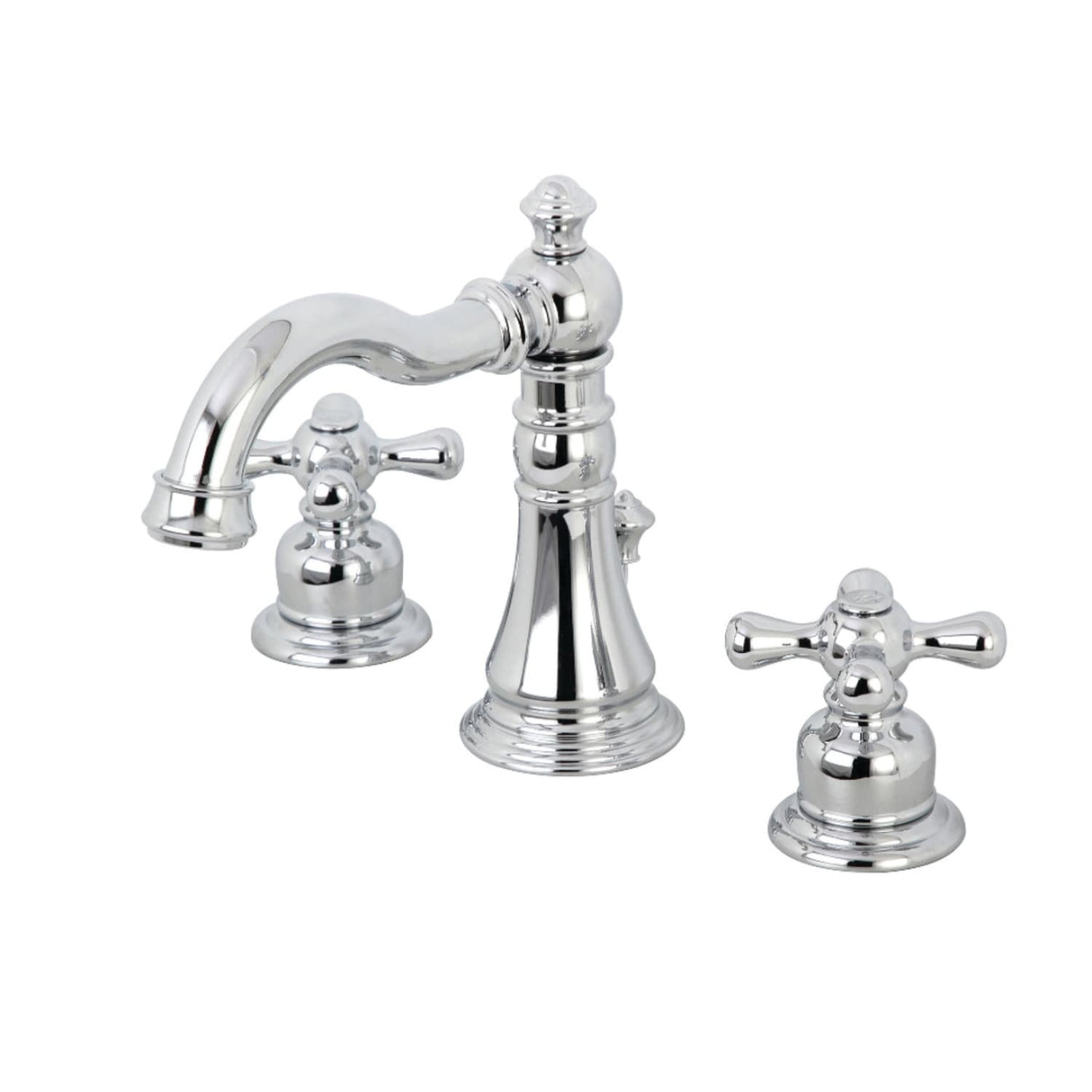 Kingston Brass American Classic Two-Handle 3-Hole Deck Mount Widespread Bathroom Faucet