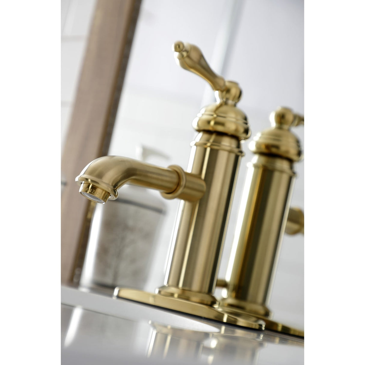 Kingston Brass American Classic Single-Handle Bathroom Faucet with Brass Pop-Up