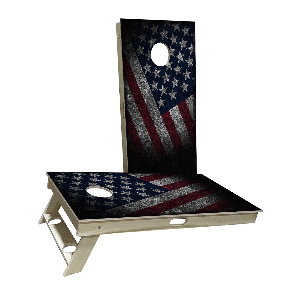 American Flag Faded Cornhole Boards