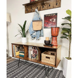 American Furniture Classics Model Mid Century Retro TV/Console Table with Album Storage