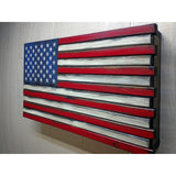 American Furniture Classics Model Large American Flag Wall Hanging Gun Concealment with Two Secret Compartments