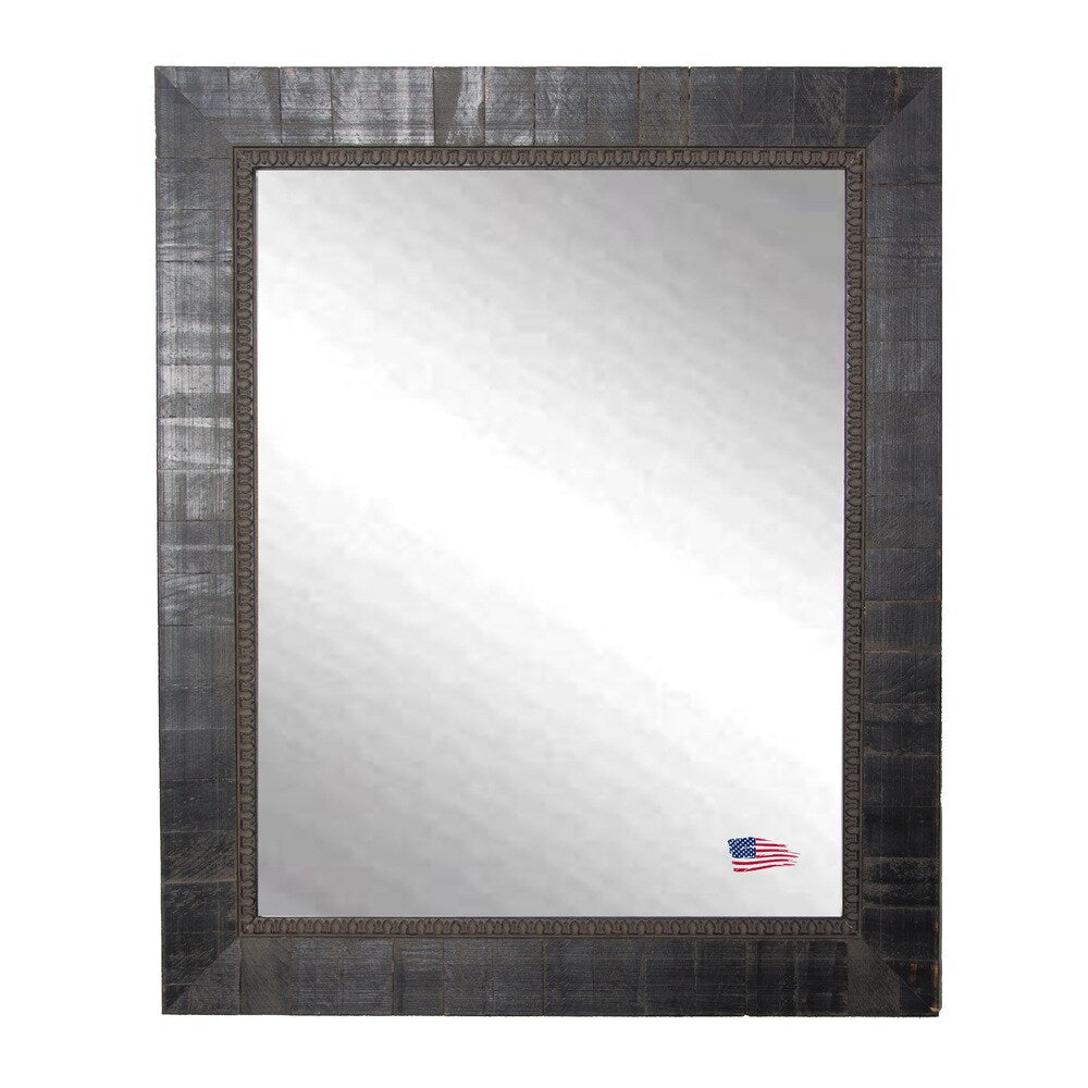 American Made Rayne Italian Ebony Vanity Wall Mirror - Antique Black, Black, Dark Ebony