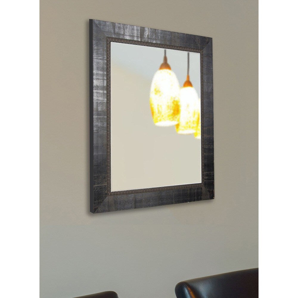 American Made Rayne Italian Ebony Vanity Wall Mirror - Antique Black, Black, Dark Ebony