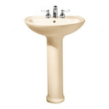 American Standard Cadet 0236.411.021 Bone Porcelain 20-inch x 24.5-inch Pedestal Bathroom Sink