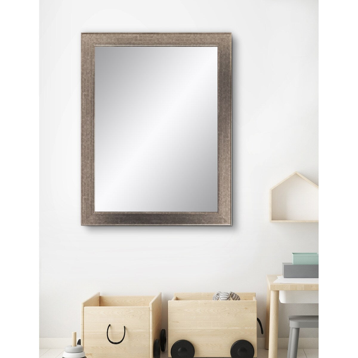 American Value Silver Studio Vanity Wall Mirror