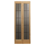 AWC Mission Frosted Glass Unfinished Pine Bifold Door