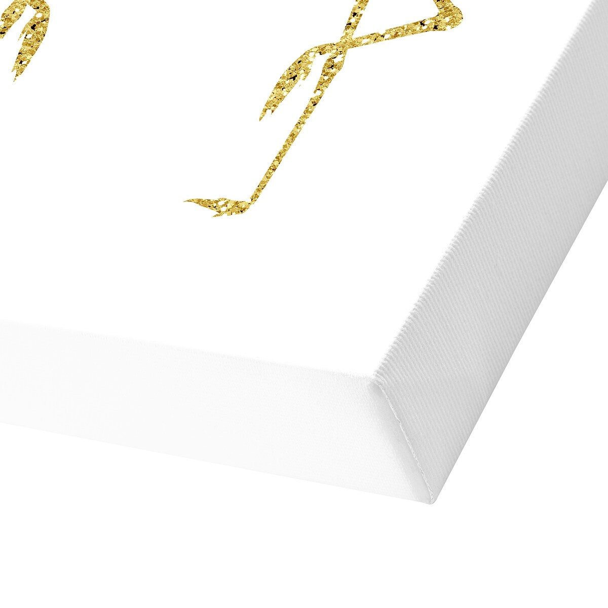 Americanflat - 8" x 10" Gold Flamingos by Peach & Gold Wrapped Canvas Wall Art