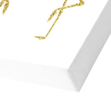 Americanflat - 8" x 10" Gold Flamingos by Peach & Gold Wrapped Canvas Wall Art