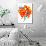 Americanflat - 8" x 10" Orange Flower California Poppies by Suren Nersisyan Wrapped Canvas Wall Art