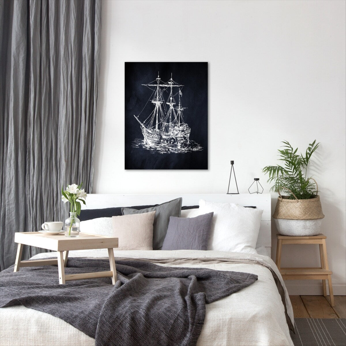 Americanflat - 8" x 10" Ship 1 by Coastal Print & Design Wrapped Canvas Wall Art
