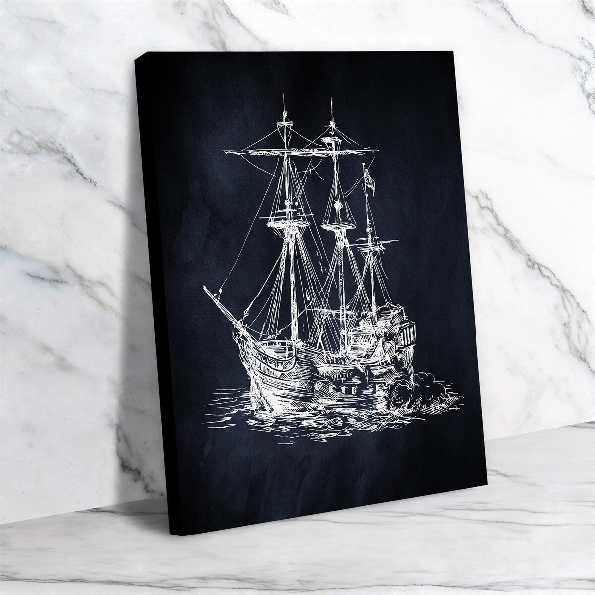 Americanflat - 8" x 10" Ship 1 by Coastal Print & Design Wrapped Canvas Wall Art