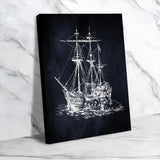 Americanflat - 8" x 10" Ship 1 by Coastal Print & Design Wrapped Canvas Wall Art